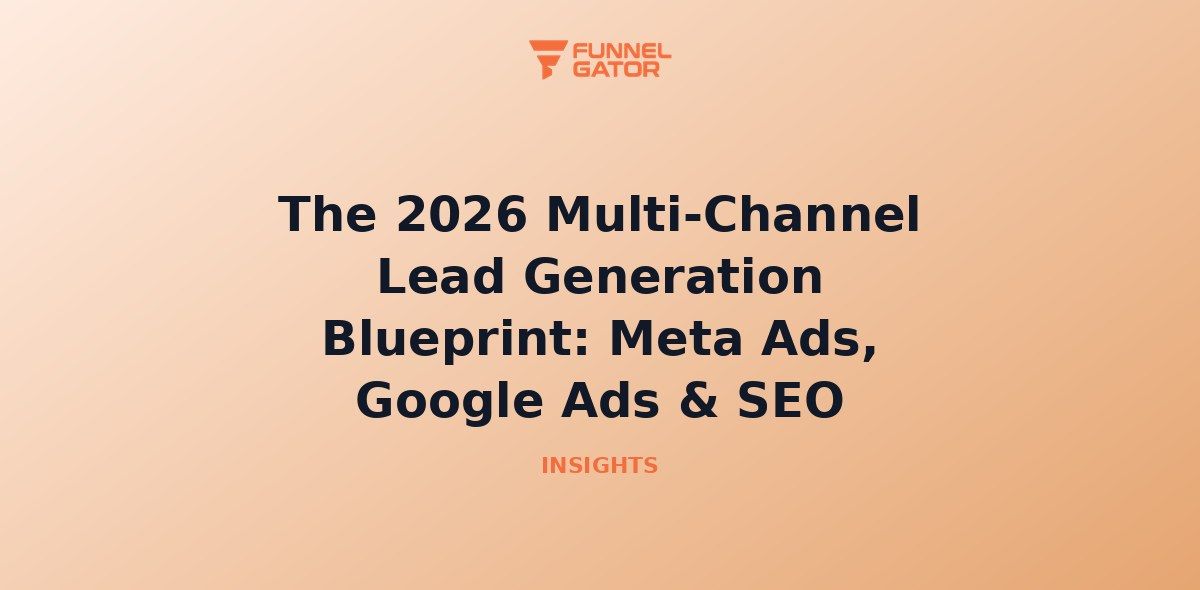 The 2026 Multi-Channel Lead Generation Blueprint: Meta Ads, Google Ads & SEO