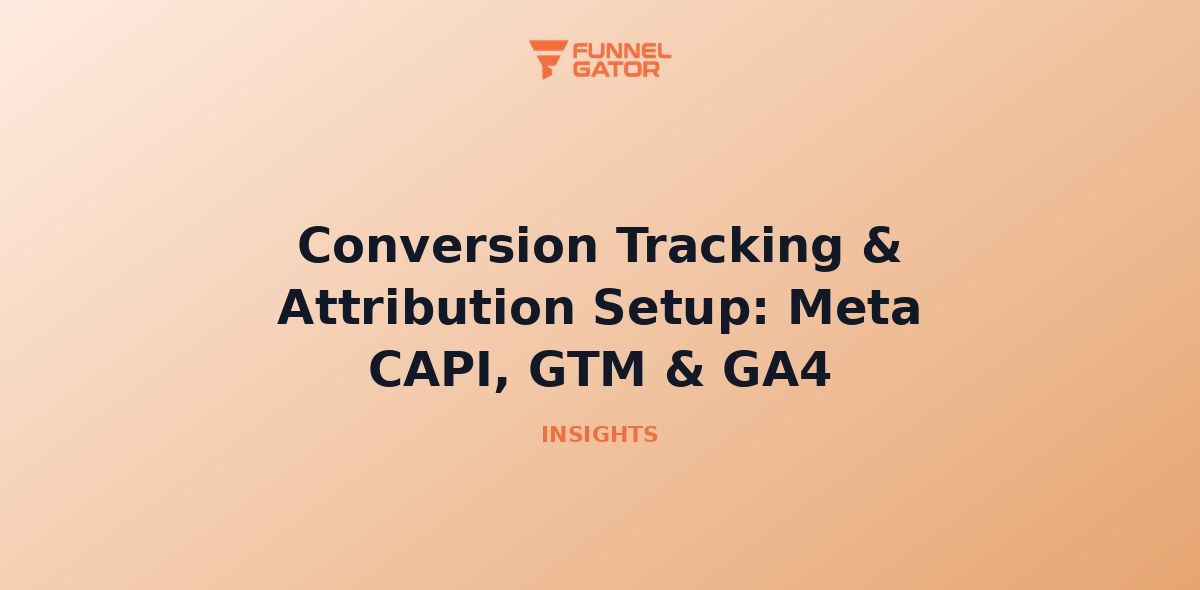 Conversion Tracking & Attribution Setup: Meta CAPI, GTM & GA4